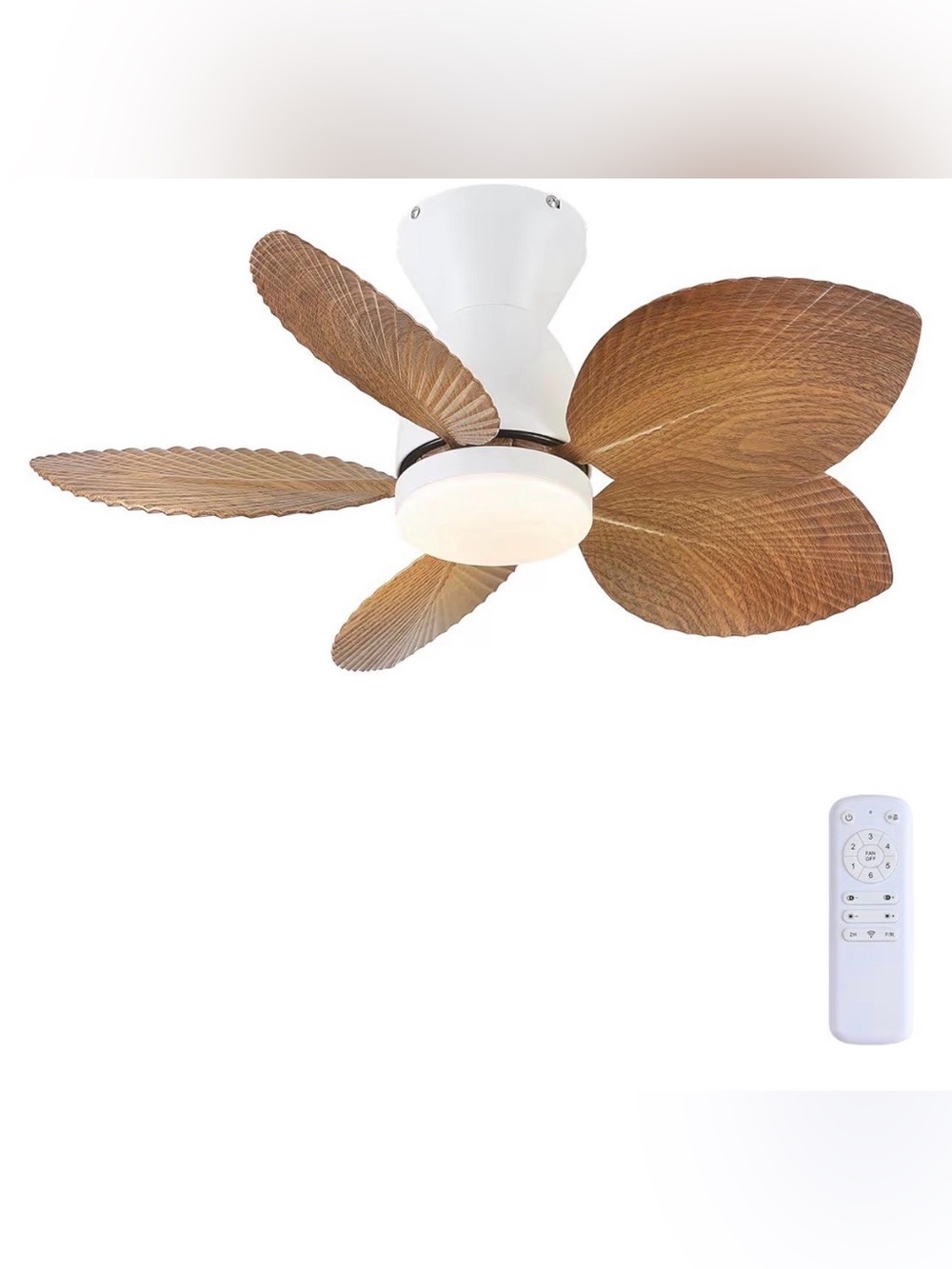 Kviflon Tropical Ceiling Fans with Lights and Remote Control